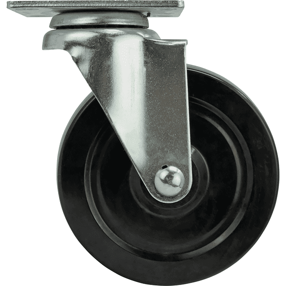 Shepherd Soft Rubber Swivel Plate Caster - Single Pack Residential Use, Standard Application