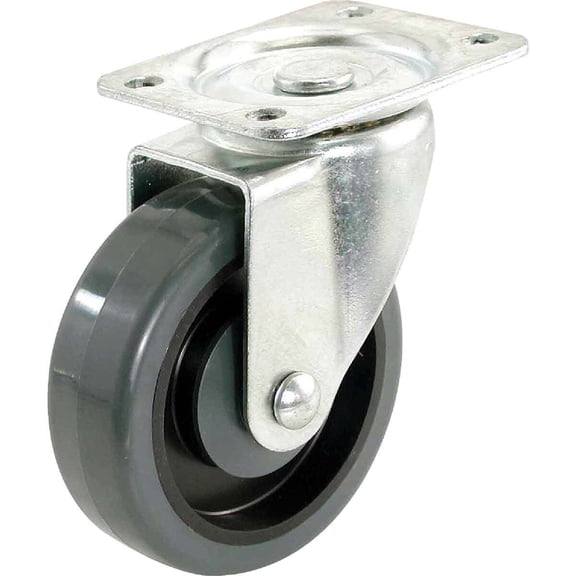 Shepherd Swivel Plate Caster 2-7/8" X 3-5/8" 4" Dia. Polypropylene Wheels 1-1/4" W Tread