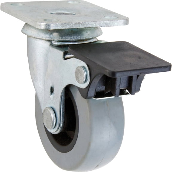 Shepherd Thermoplastic Swivel Plate Caster With Brake - Pack of 12
