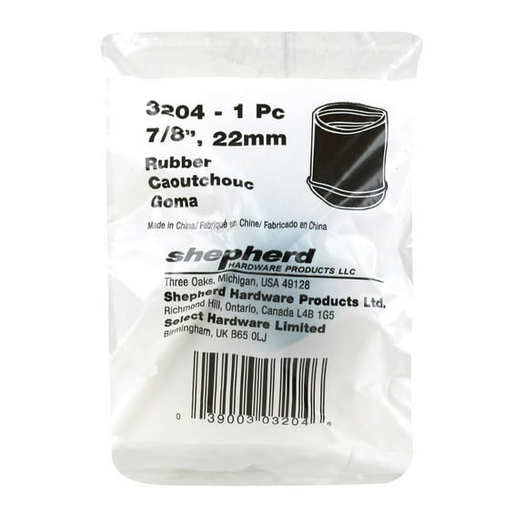 Shepherd Hardware 7/8 In. Hi-Tip Rubber Furniture Leg Tip 3204 Pack of 40