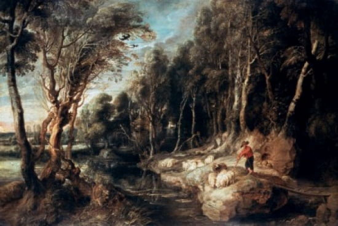 Shepherd With His Flock Peter Paul Rubens (1577-1640 Flemish) National Gallery London England Canvas Art - Peter Paul Rubens (18 x 24)