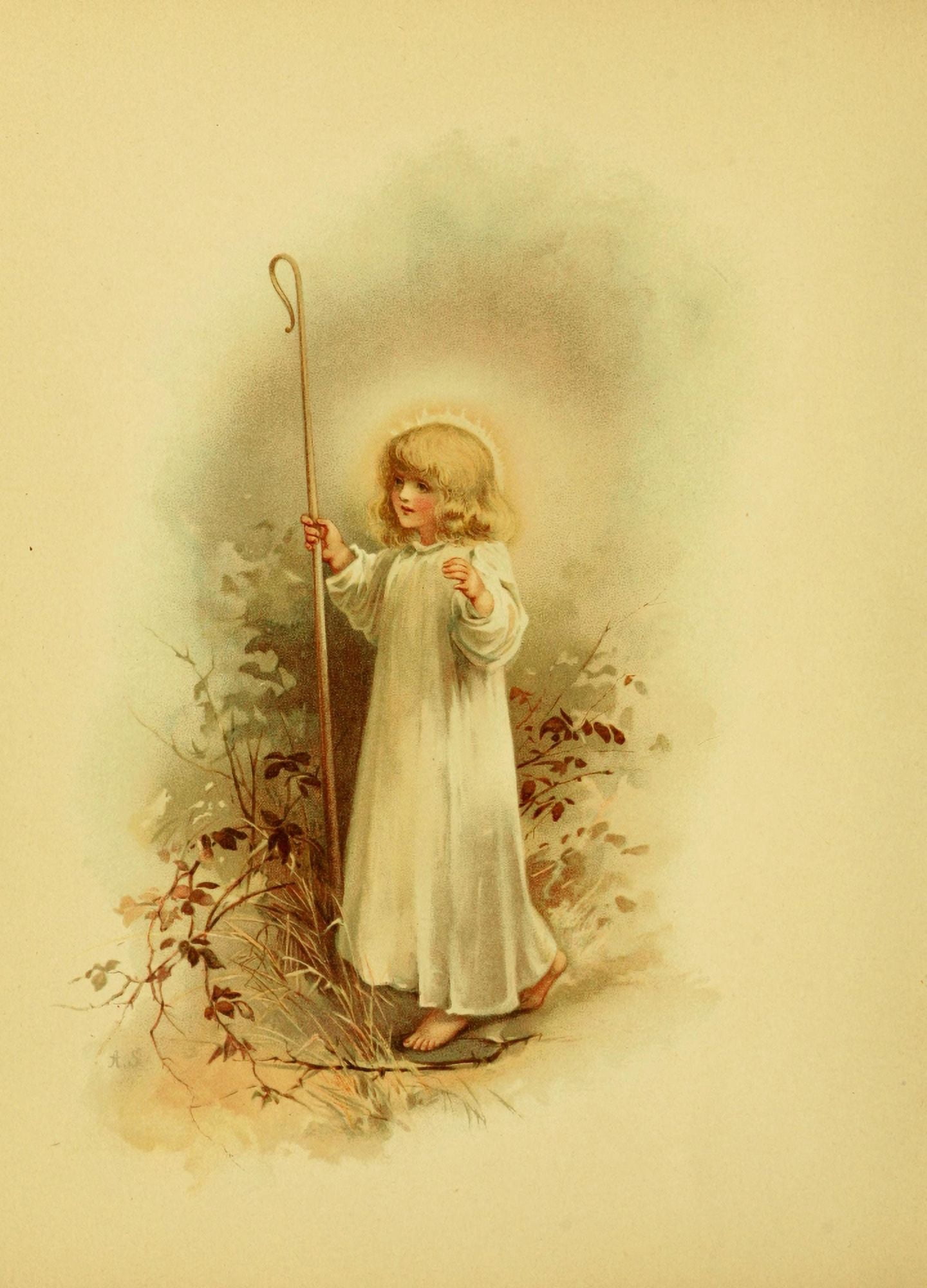 Shepherd girl Canvas Art - Unknown (18 x 24)