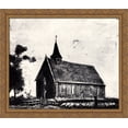 thumbnail image 1 of Shepherd with Flock near a Little Church at Zweeloo 34x28 Large Gold Ornate Wood Framed Canvas Art by Vincent van Gogh, 1 of 2