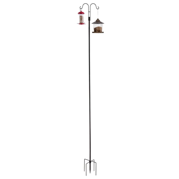Shepherds Hooks Outdoor 8 Pack 108 Inch Bird Feeder Pole 0.75 Thick Garden Hook Hummingbird Hanger Plant Baskets