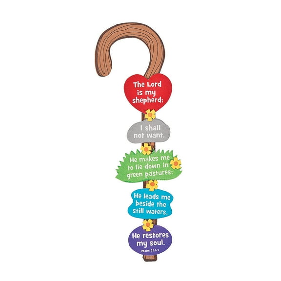 Shepherds Staff Ps 23 Craft Kit- Craft Kits - 12 Pieces