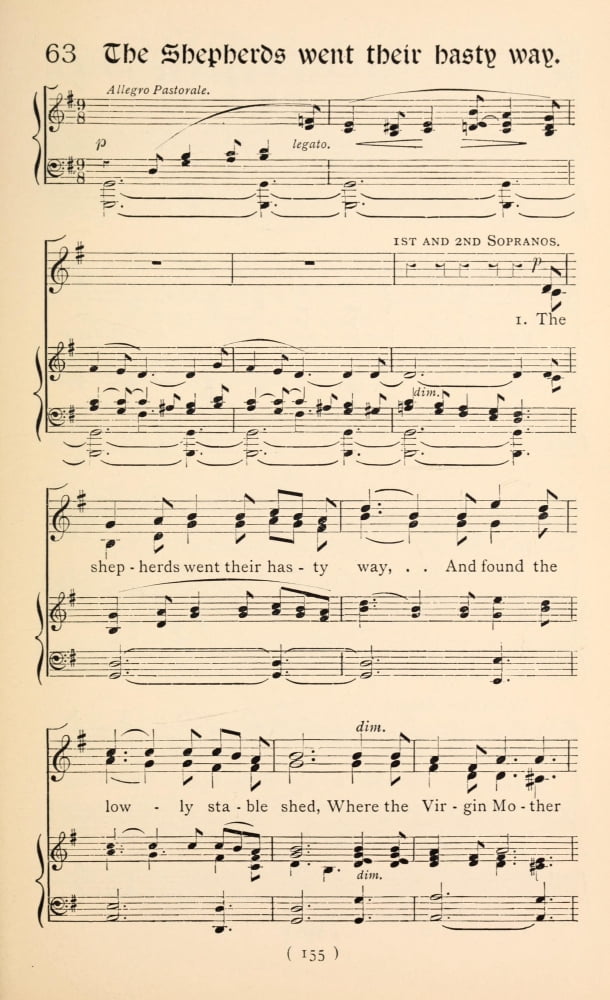 Shepherds went their Hasty Way 1 Christmas Carols New & Old 1850 Canvas Art - (18 x 24)
