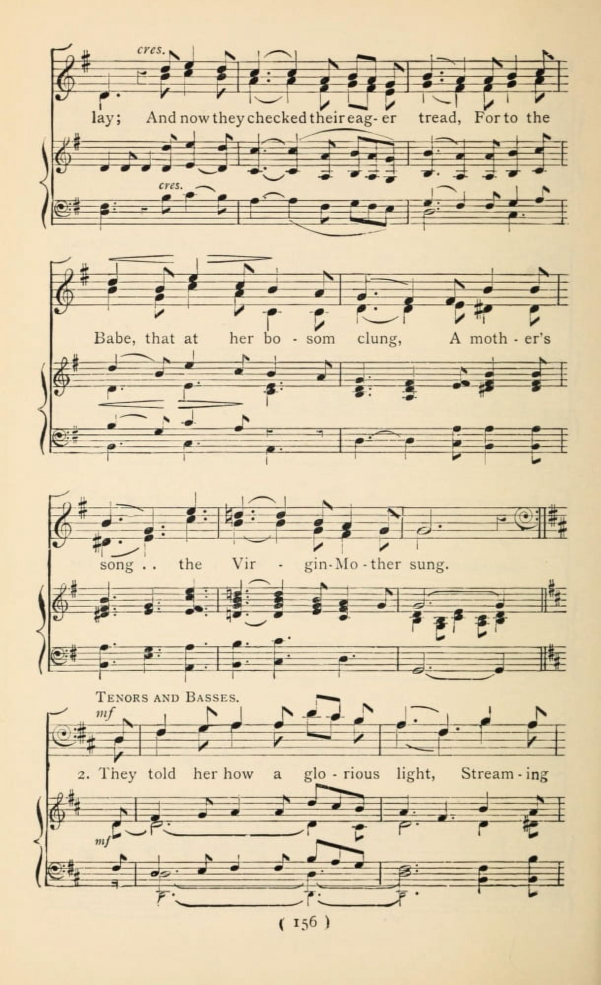 Shepherds went their Hasty Way 2 Christmas Carols New & Old 1850 Canvas Art - (18 x 24)