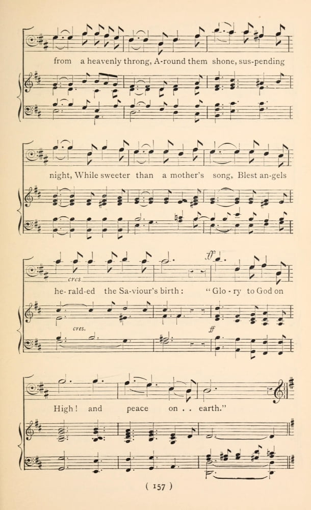 Shepherds went their Hasty Way 3 Christmas Carols New & Old 1850 Canvas Art - (24 x 36)