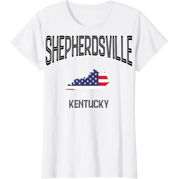 Shepherdsville Kentucky KY Throwback Retro USA Flag T-Shirt