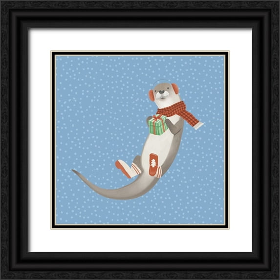 Sheppard, Lucca 20x20 Black Ornate Wood Framed with Double Matting Museum Art Print Titled - Festive Seal