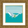 thumbnail image 1 of Sheppard, Lucca 26x26 Gold Ornate Wood Framed with Double Matting Museum Art Print Titled - Hula Whale, 1 of 4