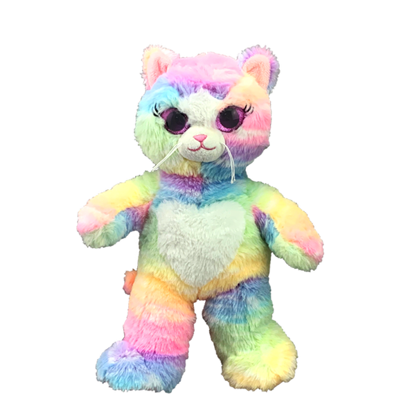 Sherbet Kitty 8 Inch Soft Stuffed Cat, Pastel Huggable Animal Toy