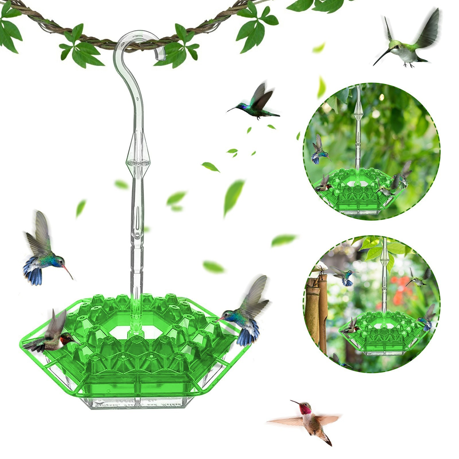 Sherem Hummingbird Feeders Hanging Hummingbird Feeder For Outdoors Hanging Leak Proof Feeder 1604