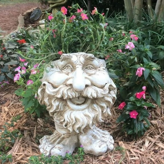 Sheremart Joy Planter - Whimsical Face Planter with Feet 6-inch Funny Expression Head Planter for Indoor & Outdoor Use, Unique Resin Flower Pot for Succulents, Herbs & Home Garden Decor