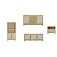 thumbnail image 1 of Sheridan 4-PC Engineered Wood Bookcase TV Stand Sideboard End Table in Natural, 1 of 7