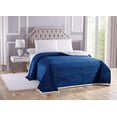 thumbnail image 1 of Sheridan Ultra Lush Reversible Faux Shearling Corduroy Blanket - King (108" x 90") - Blue, 1 of 4