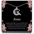thumbnail image 1 of SheridanStar Niece Jewelry Necklace Gift, Clear Crystal Fairy on Moon Pendant Necklace, 1 of 5