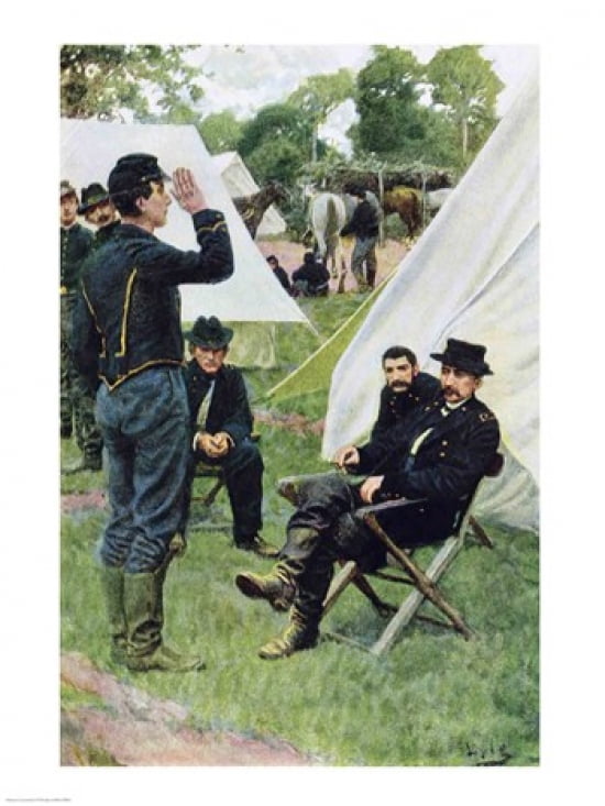 Sheridans First Interview with Rowand Canvas Art - Howard Pyle (18 x 24)
