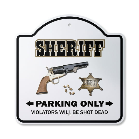 I'm The Sheriff 10” x 10” Sign | Indoor/Outdoor Plastic | SignMission Designer Sheriff's Gag Funny Deputy Cop Police Novelty Gift Funny Joke Gag Road Garage