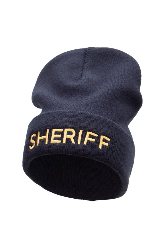Sheriff Big Size Acrylic Long Beanies - Navy XL-3XL