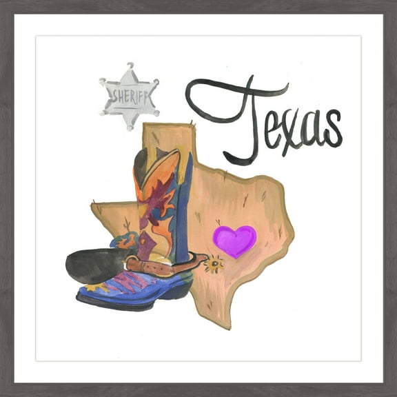 "Sheriff Is Home" Framed Painting Print