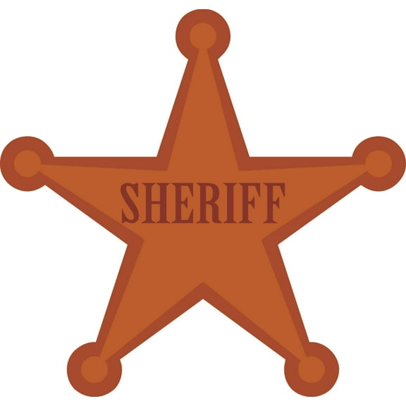 The Sheriff Logo Cartoon Color Characters Decors Wall Sticker Art Design Decal Girls Boys Kids Room Bedroom Nursery Kindergarten House Home Decor Stickers Wall Art Vinyl Decoration (8x10 inch)