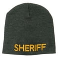 thumbnail image 1 of Sheriff Military Embroidered Beanie - Grey OSFM, 1 of 5