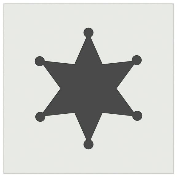 Sheriff Policeman Badge DIY Cookie Wall Craft Stencil - 4.5 Inch