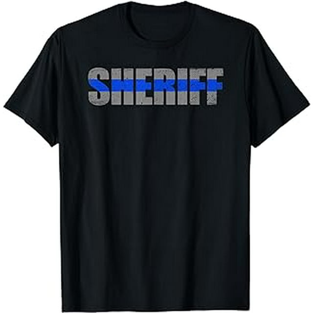 Sheriff Thin Blue Line Support Law Enforcement T-Shirt - Walmart.com