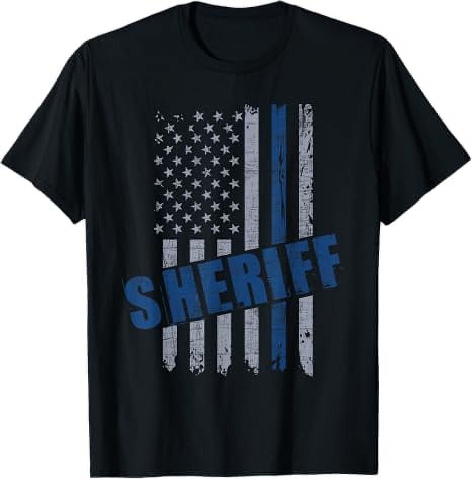 Sheriff USA American Flag Law Enforcement Officer Police TShirt