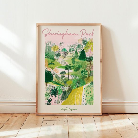 Sheringham Park Norfolk Botanical Travel Poster Unframed Paper Print