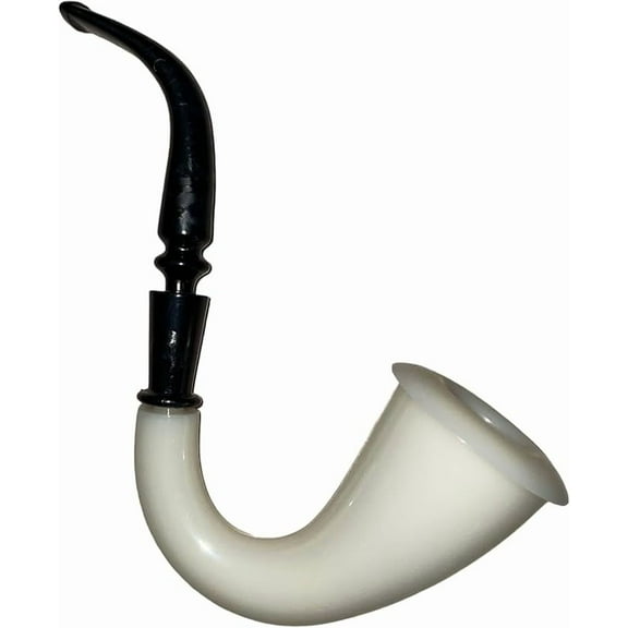 Sherlock Holmes - Detective Pipe Costume Prop Plastic Toy Novelty Curved (BONUS 1 FUN CHOPS)