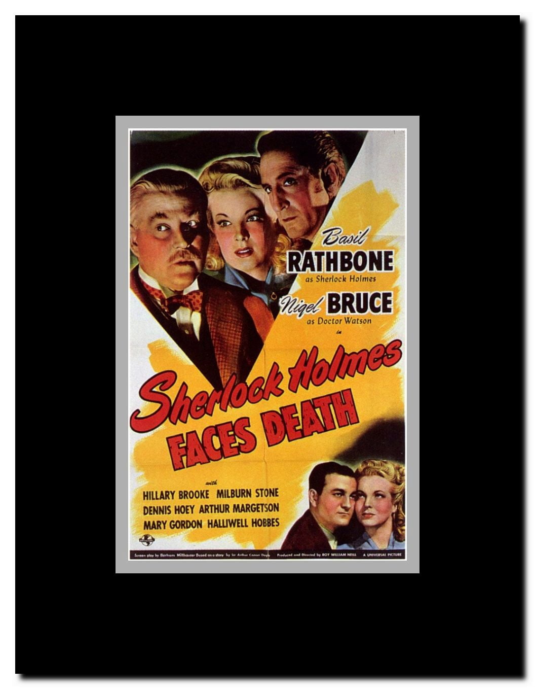 Sherlock Holmes Faces Death Framed Movie Poster