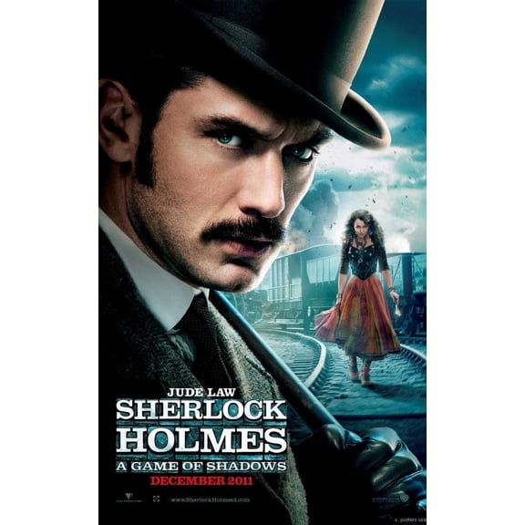 Sherlock Holmes Movie poster Metal Sign 8inx 12in Metal Print 8x12 Square Adults Z Posters