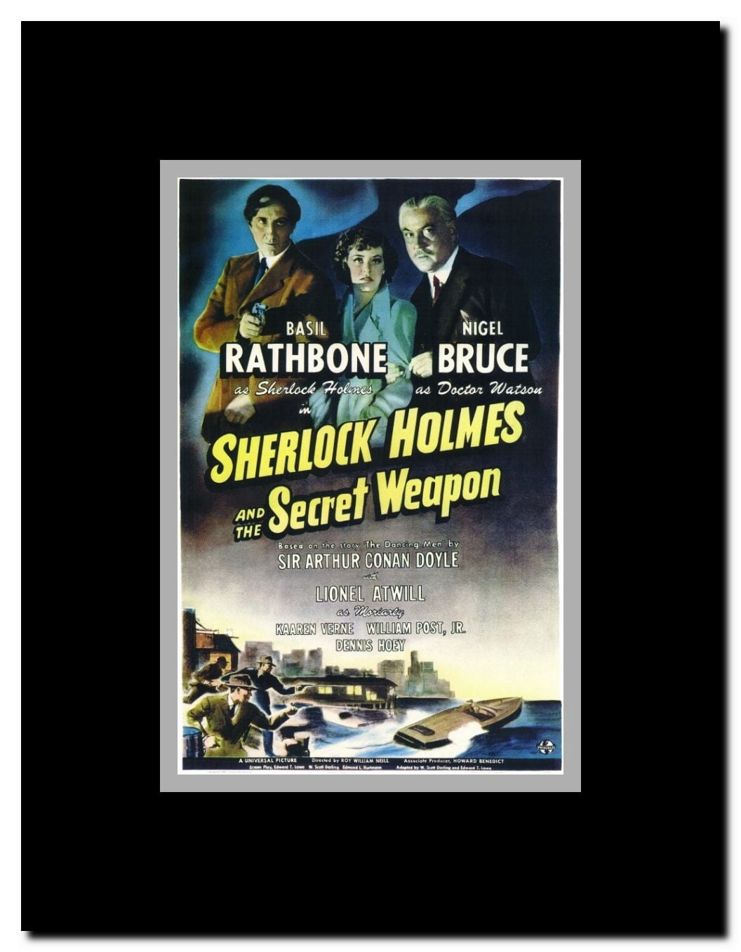 Sherlock Holmes and the Secret Weapon Framed Movie Poster