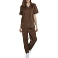 thumbnail image 1 of Sherly Uniforms Womens Medical Scrub Set V-neck Top and 4 Pocket Pant, 1 of 3