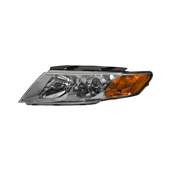 Sherman Parts Composite Left Hand Headlamp Assembly with Bezel for 2009-2010 Magentis & Optima, Chrome