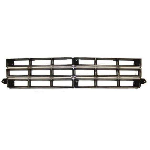 Sherman Parts Grille for 1983-1990 S10 Pickup & Blazer - Chrome, Silver & Black