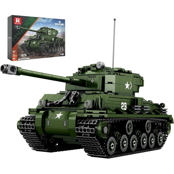 Sherman Tank Building Set,WW2 Military American Armed Tanks Building Block Set for Military Fans,World of Tanks Authorized Products 77030