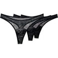 thumbnail image 1 of Shero Goodbye Leaks Panty - Lace Thong Black XL (3 Pack), 1 of 6