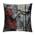 thumbnail image 1 of Sheronv City Street Performance Graphic Decorative Throw Pillow Cover Short Plush 1PC for Home Couch Living Room Bed Sofa 20x20in, 1 of 5