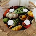 thumbnail image 1 of Sheronv Cornucopia Vegetables Harvest Round Tablecloth 100% Polyester Table Cover Thanksgiving Tablecloth for Indoor and Outdoor Use 42"-46, 1 of 8