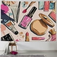 thumbnail image 1 of Sheronv Cosmetics Pink Background Tapestry Wall Hanging Unique Style for Home Wall Decor Art Living Room Bedroom Dorm Decoration 50x40inch, 1 of 6