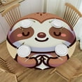 thumbnail image 1 of Sheronv Cute Sloth Round Table Cover Stain Resistant Washable Indoor Outdoor Tablecloth for Kitchen Dining Wedding Parties 100% Polyester Fiber 54"-58, 1 of 8