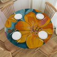 Sheronv Flowers Round Tablecloth 100 Polyester Table Cloth for Picnic