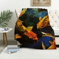 thumbnail image 1 of Sheronv Goldfish Warm Lightweight Blanket Soft Fleece Blankets for All Seasons, Flannel Fabric, Heat Transfer Printing, Multiple Sizes, High Quality Material, Multi-purpose, Easy Care 50x60in, 1 of 6