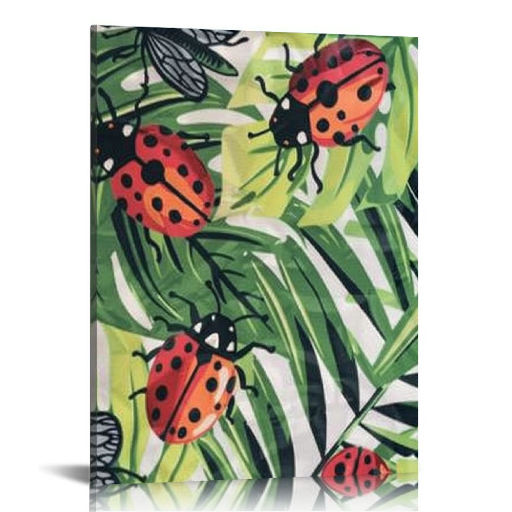 Sheronv Ladybugs Green Leaves Fine Art Aesthetic Poster Print Wall ...