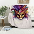 thumbnail image 1 of Sheronv Mardi Gras Warm Lightweight Blanket Soft Fleece Blankets Throw Blanket Living Rooms Sofa Decor Cow Gifts All Seasons Bed 60x80in, 1 of 6