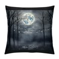 thumbnail image 1 of Sheronv Moon Trees Night Graphic Decorative Cushion Throw Pillow Cover for Home Couch Living Room Sofa - High-Quality Aesthetic Decor - 1PC 12x12in, 1 of 5