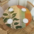 thumbnail image 1 of Sheronv Rainbow Sun Round Table Cover Stain Resistant Washable Outdoor Fitted for Kitchen Dining Wedding Parties 100% Polyester Fibre 46"-50, 1 of 8